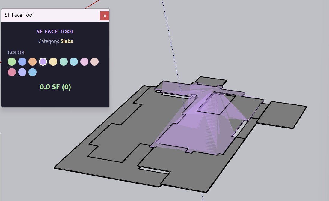 SF Face Tool in action — one-click surface measurement